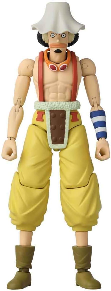 BANDAI Anime Heroes One Piece Figures Usopp Action Figure, 17cm Articulated Usopp Anime Figure with Extra Accessories, One Piece Action Figures Pirate Toys Range, Excellent Anime Gift, (37005)