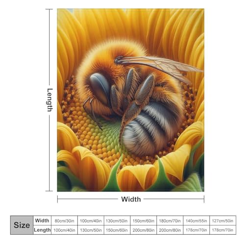 Couverture abeille lavable pour voyager et relaxer sur le canapé - 6