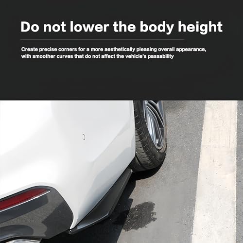 Difusor de labio trasero universal con alerón divisor de parachoques negro para coche 4