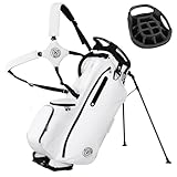 Shopsource 14 Way Golf Stand Bag, Lightweight Golf Bag with Stand for Men Women, Standing Golf Club Bags with Padded Ergonomic Double Strap, Full Length Dividers, Multiple Pockets, Rain Hood