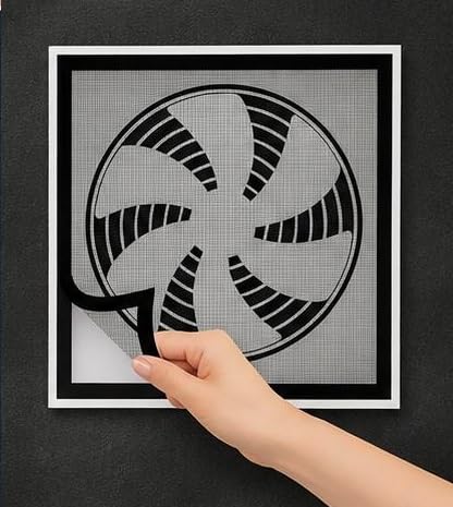 Ventilation Fan Cover – Mosquito/Insect Net for Exhaust Fan Protection (Bathroom/Kitchen Use) (60cm x 60cm)-Grey 2 x 2 feet-image-10