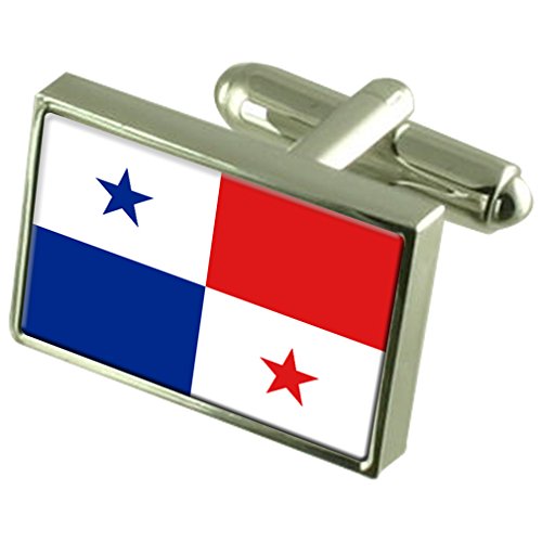 Gemelos de plata con bandera de Panamá el regalo ideal