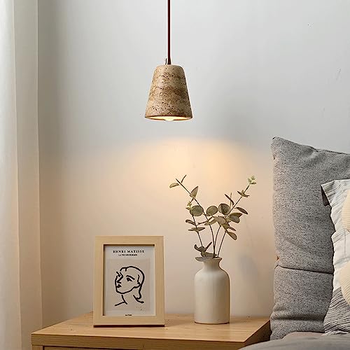 Lámpara colgante de mármol E27 con cabezal individual de iluminación decorativa 4