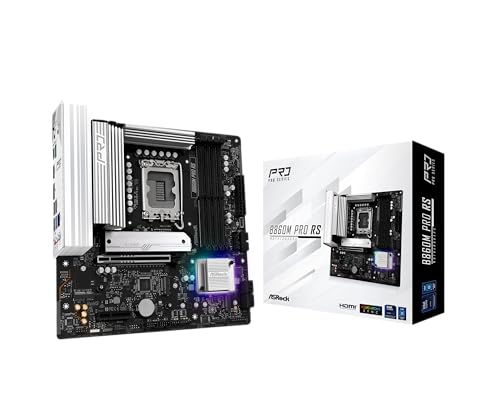 Image of ASRock B860M Pro RS Intel Core Ultra B860 DDR5 8666 MHz 256GB M.2 LGA1851 Micro ATX Motherboard SATA3 6.0 Gb /s PCIe 5.0 BIOS Flashback