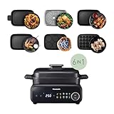 Photo Gallery panasonic nf-gm600kxe multi cooker elettrico 6-in-1, 1400w, 40-250°c, con 9 modalità auto, 6 piastre integrate, estrattore di fumo, lavabile in lavastoviglie, cavo da 2,5m, nero Photo Gallery panasonic nf-gm600kxe multi cooker elettrico 6-in-1, 1400w, 40-250°c, con 9 modalità auto, 6 piastre integrate, estrattore di fumo, lavabile in lavastoviglie, cavo da 2,5m, nero