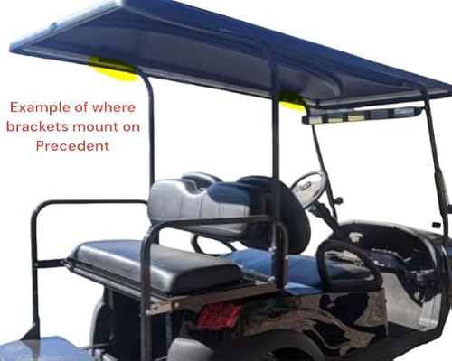 3G 80" Black Extended Roof Kit for Club Car Precedent Golf Carts 2004+