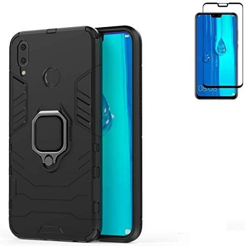 Funda híbrida resistente a prueba de golpes para Huawei Y9 2019, protección de doble capa para Huawei Y9 2019  Enjoy 9 Plus Protector de pantalla de