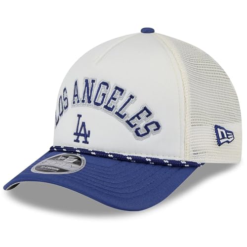 Casquette New Era LA Los Angeles Dodgers 9FORTY blanche et argentée