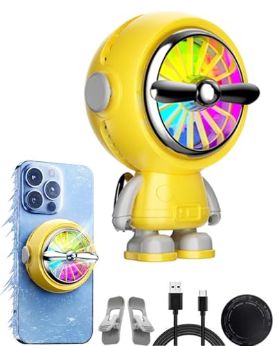 Image of BKN Magnetic Mobile Cooler Fan, Wired with Back Clip USB Powered Radiator Semiconductor Technology Compatible with iPhone 12 /13 /14 /15, iPad & Android Instant Gaming Fan, Mobile Cooling Fan (A02)