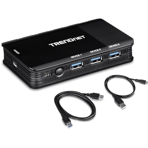 Image of TRENDnet 4 Computer 4-Port USB 3.1 Sharing Switch, TK-U404