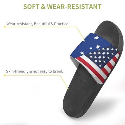 Flag of U.S. Australia Flag House Sandals Non-Slip Bathroom Slippers Beach Summer Shoes for Men Women3