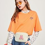 YOOLIFE Birthday Gifts for 3 4 5 6 7 8 9 10 Year Old Girl, Initial Fanny Pack Girls Purse Belt Bag Crossbody Bag, Personalized Gifts for Girl Kids Toddler, Beige L