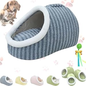 Zentric Cozy Hideaway Pet Bed,Cozy Cave Dog Bed,Dog Slipper Bed with Cover Cave,Zentric Small Cat Beds for Indoor Cats,Soft Pet Slipper Cave Bed Sleeping Bag (L-12.5Kg,Blue)