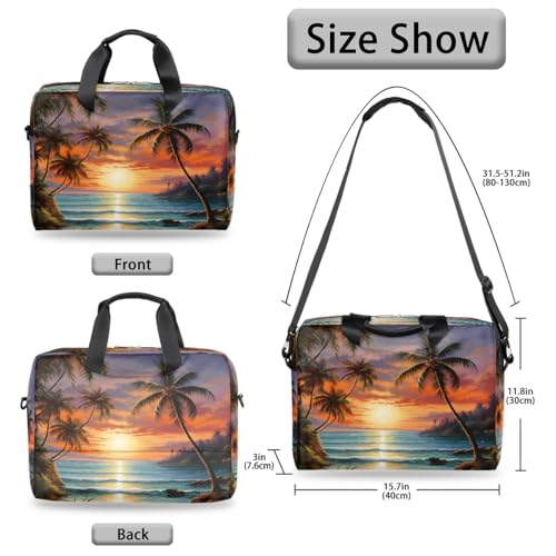 Maletín para laptop con diseño tropical hasta 16 pulgadas miniatura 6