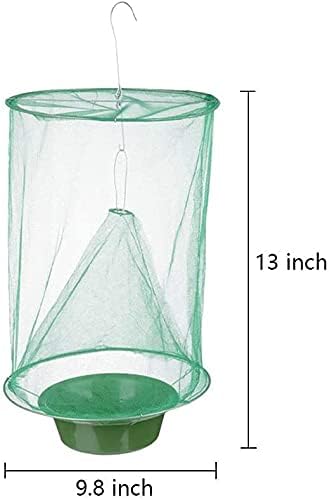 Sutify 6 Pack Fly Trap Garden Ranch Orchard Trap,Ranch Fly Trap Flay Catcher, The Most Effective Trap Ever Made with Pots Flay Catcher 2021 New Fly Red Drosophila