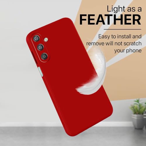Image of Back Cover for Samsung Galaxy F15 5G / M15 5G | Full Camera Protection | Premium Liquid Silicon Case | Flexible Bumper Case for Samsung Galaxy F15 5G / M15 5G (Red)