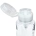 PANA® Brand 10oz. (Quantity: 1 Pieces) Acetone Labeled Liquid Push Down Pump Dispenser Empty Bottle with Flip Top Cap (CLEAR)