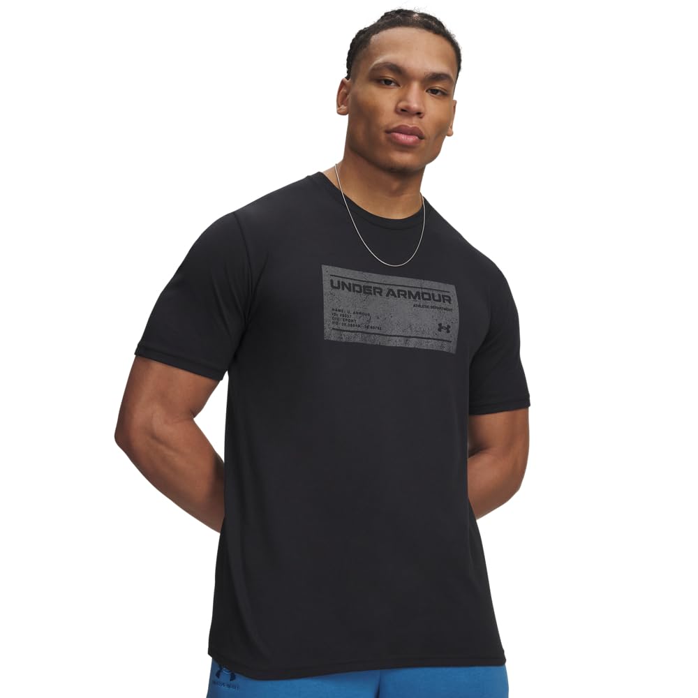 Ua M Box Wm Label Ss Erkek T-shirt Black / / Castlerock XL