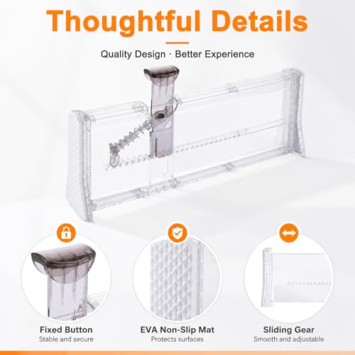 Image of HASTHIP 4 Pack Clear Drawer Dividers Plastic Separators