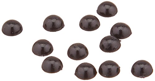 Darice Paste On Half Round Eyes 6mm 50/Pkg-Black