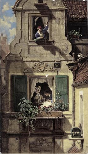 Peinture décorative sur toile Carl Spitzweg de qualité musée en 60x90cm