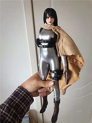 1:6 Clothes Accessory Silver Leather Tights Model for 12