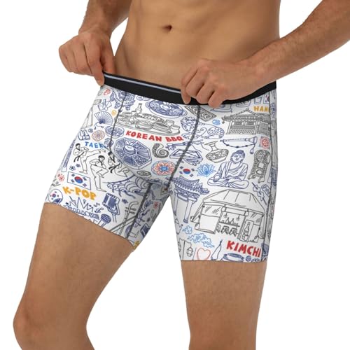 South Korea Traditional Symbols Food Mens Boxer Brief Comfort Underwear S-Xxl3