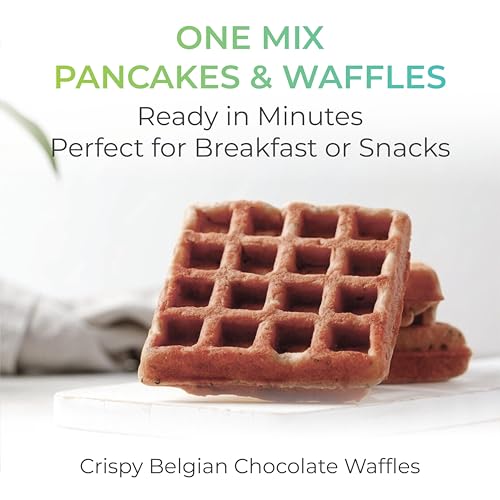 Image of Elixings Belgian Chocolate Waffle & Pancake Premix 250gm, Multigrain, 100% Vegetarian and Eggless, No Added Preservatives