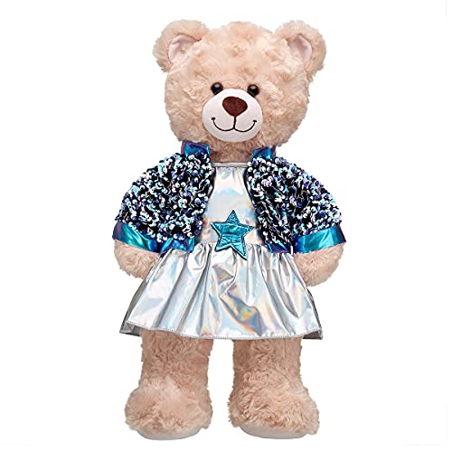 Build-A-Bear Workshop Iridescent Sequin Bomber Outfit #TOP1