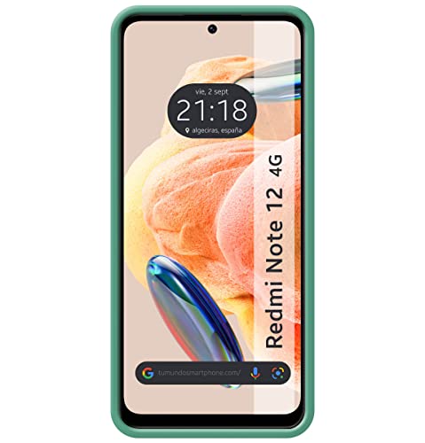 Tumundosmartphone Silicone Liquid Ultra Soft Case for Xiaomi Redmi Note 12 4G Green, Grundschale - Image 3