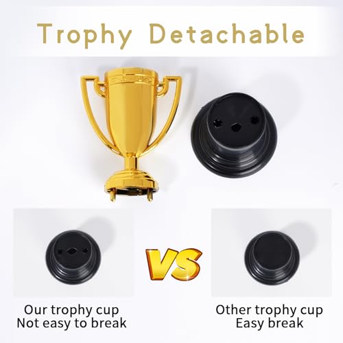 zzyfgh mini gold award trophy cup for kids and adults 4 inch plastic trophies for sports party favors tournaments competitions