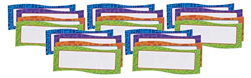 image for Dowling Magnets Magnetic Name Plates, Original Geometric, Set of 20. R