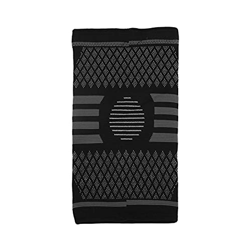 Yuecoom Knee Pads, Knitted Nylon Black Double Woven Texture Elastic Joint Brace for Fitness Basketball (S)