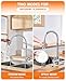 Durable Kitchen Sink Faucet with Sprayer, Compatible with 1 Hole or 3 Hole, 360° Rotatable Commercial Pull Out Kitchen Sink Faucets Spring Laundry Camper Utility Wet Bar (Pull Out, Brushed Nickle)