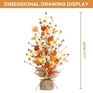 RoseCraft Fall Decor, 18 Inch Artificial Red Berry Maple Leaf Pumpkin Tree Tabletop Decorations, for Autumn Harvest Home Wedding Holiday Party Indoor Decor - Gifts. RoseCraft Fall Decor 18 Inch Artificial Red Berry Maple Leaf Pumpkin Tree Tabletop Decorations for Autumn Harvest Home Wedding Holiday Party Indoor Decor Gifts