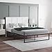 EMMA + OLIVER Omar Queen Size Wooden Headboard Only, Four Panel Headboard in White