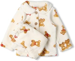 [Kids Foret] 子供服 (キッズフォーレ) くま柄ボアパジャマ 90cm～140cm B65761