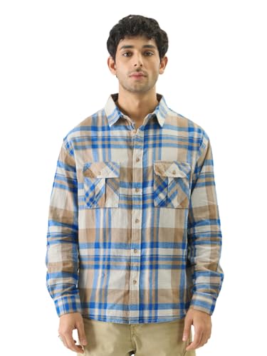 The Souled Store Plaid: Corsair Men and Boys Long Sleeve Collared Neck Cotton Button Down Relaxed Fit Shirts Multicolour Shirts Casual Button-Down Full Sleeve Plaid Checks Casual Workwear The Souled Store Plaid: Corsair Men and Boys Long Sleeve Collared Neck Cotton Button Down Relaxed Fit Shirts Multicolour Shirts Casual Button-Down Full Sleeve Plaid Checks Casual Workwear