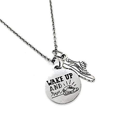 Runner Gift, Wake Up And Run Necklace, Runner Jewelry, Gift
