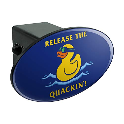 GRAPHICS & MORE Release The Quackin' Kraken Rubber Duck Funny Humor Oval Tow Trailer Hitch Cover Plug Insert
