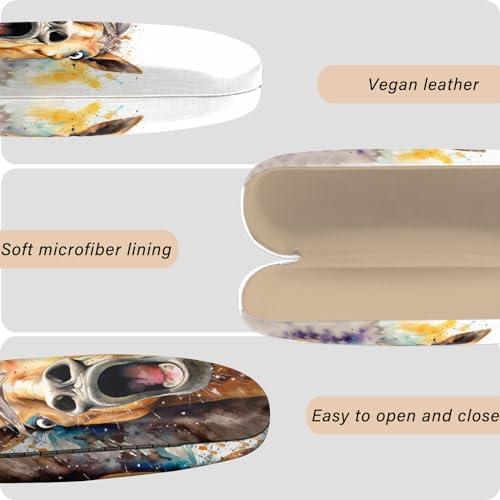 Image of Eyeglasses Case Hard Shell Protective Case for Glasses Eyeglass Box with Cleaning Cloth for Boys Men Man Cute Aesthetic