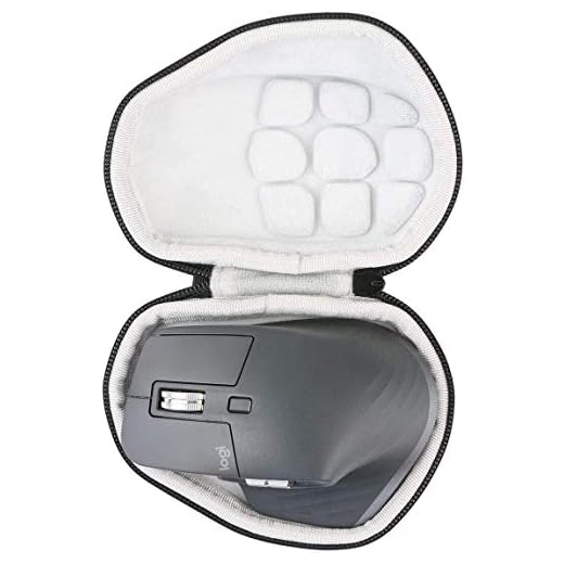 Khanka Hårt fodral ersättning för Logitech MX Master 3/2S avancerad trådlös mus. (Med musfötter mattor-ljusgrå)