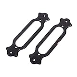 2x Flanged Single Coil Pickup Mounting Base plate Rings,ABS Plastic Black
