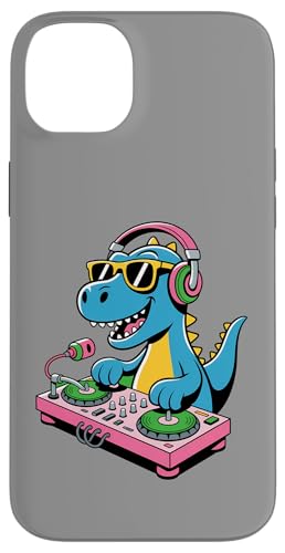 Tocadiscos DJ Dino Funny Music Lover Dinosaur Vibes Carcasa para iPhone 14 Plus