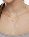 Milla 14K Gold Plated Cross Necklace for Women, Silver Cross Necklaces for Women, 18 inches Chain with Cross Pendant (Gold Baguette Cross)