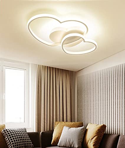 Lustre moderne en métal blanc de 65cm au design épuré pour un salon contemporain - 3
