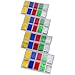 Laser Tabs Flags Assorted Pattern Colors, 0.47 x 1.77 Inch Sticky Tabs, Easy to Post, 4 On-The-Go Dispensers/Pack, 400 Pages Total