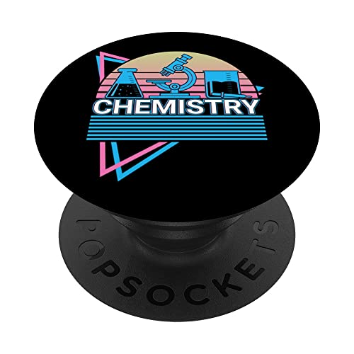 Chemistry Retro PopSockets Swappable PopGrip, Black