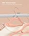 SONGMICS Velvet Hangers, Set of 50 Clothes Hanger with Rose Gold Swivel Hook, Non-Slip, and Space-Saving, 0.2-Inch Thick, 17.1-Inch Long for Coat, Shirt, Dress, Pants, Tie, Coral Pink UCRF21PK50