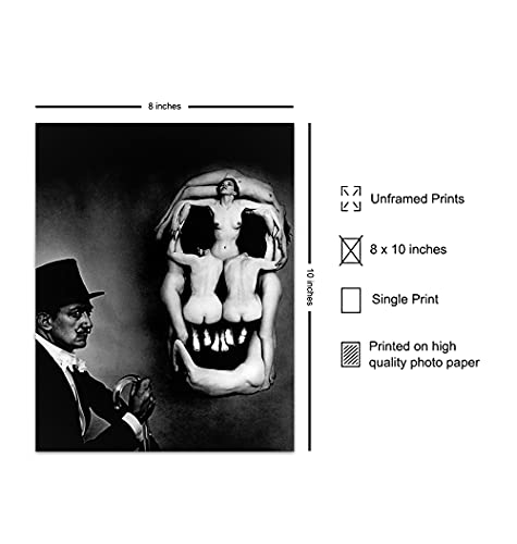 Salvador Dali Wall Art & Decor - Salvador Dali Prints - Surrealism Wall Art - Aesthetic Room Decor - Gallery Wall Art - Museum Poster - Skull Decor Photo - Optical Illusion - Goth Gothic Home Decor #TOP1